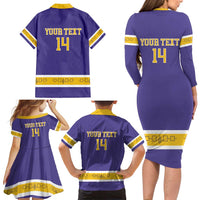 Custom Iroquois Lacrosse Family Matching Long Sleeve Bodycon Dress and Hawaiian Shirt Haudenosaunee Nationals