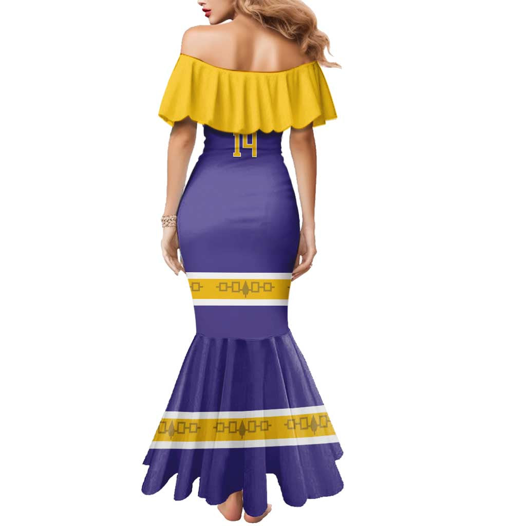 Custom Iroquois Lacrosse Family Matching Mermaid Dress and Hawaiian Shirt Haudenosaunee Nationals