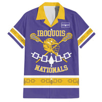 Custom Iroquois Lacrosse Family Matching Off The Shoulder Long Sleeve Dress and Hawaiian Shirt Haudenosaunee Nationals