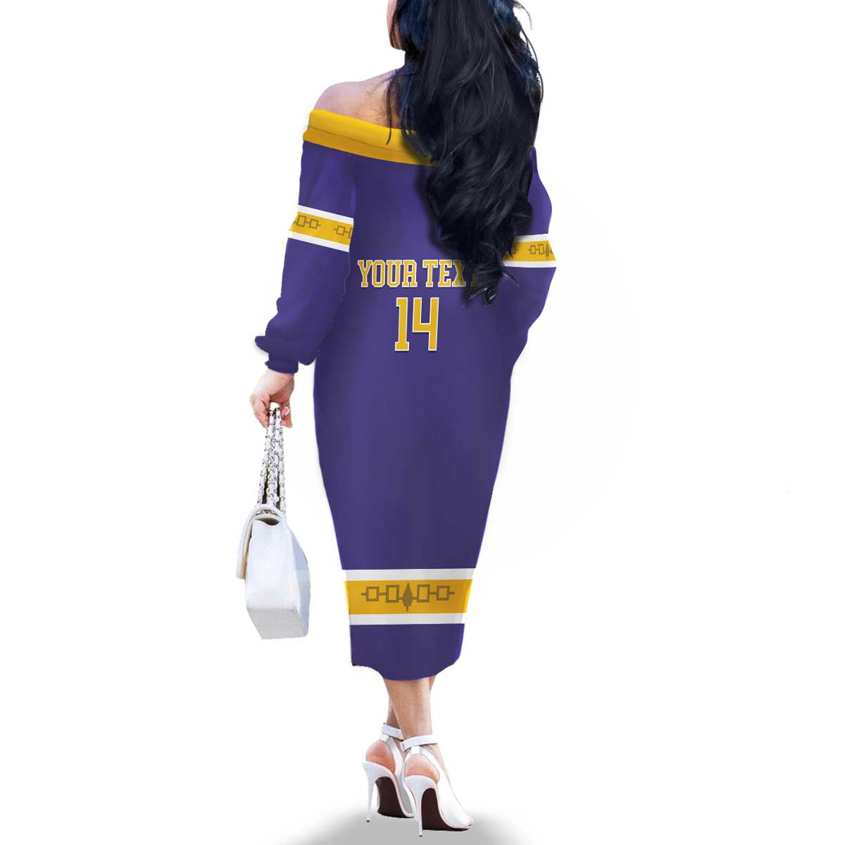 Custom Iroquois Lacrosse Family Matching Off The Shoulder Long Sleeve Dress and Hawaiian Shirt Haudenosaunee Nationals