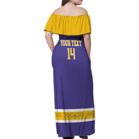 Custom Iroquois Lacrosse Family Matching Off Shoulder Maxi Dress and Hawaiian Shirt Haudenosaunee Nationals