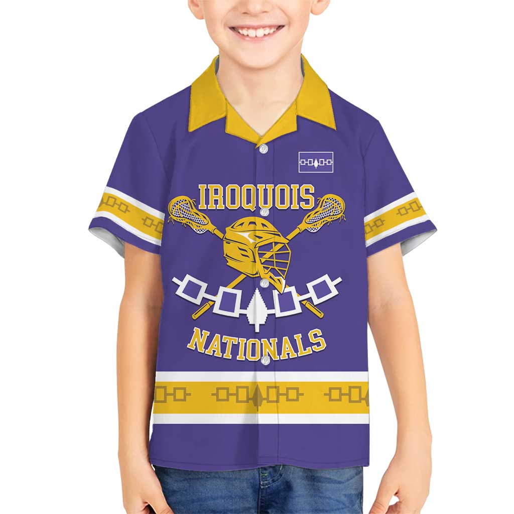 Custom Iroquois Lacrosse Family Matching Off Shoulder Maxi Dress and Hawaiian Shirt Haudenosaunee Nationals