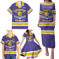 Custom Iroquois Lacrosse Family Matching Puletasi and Hawaiian Shirt Haudenosaunee Nationals