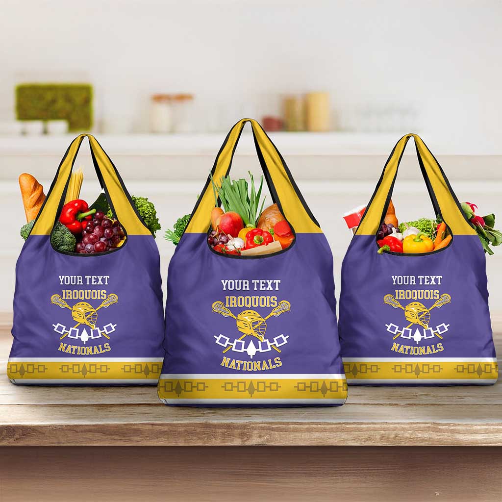 Custom Iroquois Lacrosse Grocery Bag Haudenosaunee Nationals