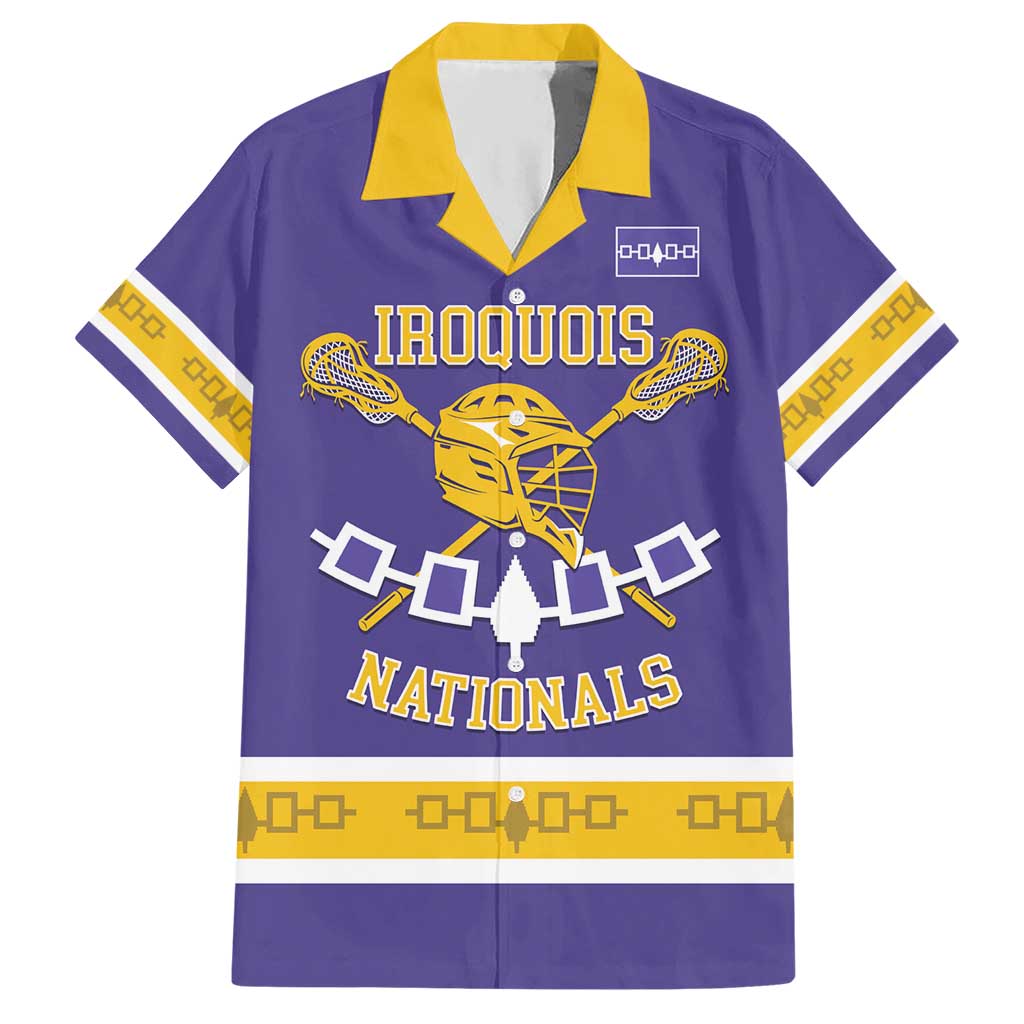 Custom Iroquois Lacrosse Hawaiian Shirt Haudenosaunee Nationals