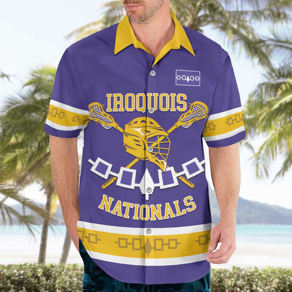 Custom Iroquois Lacrosse Hawaiian Shirt Haudenosaunee Nationals