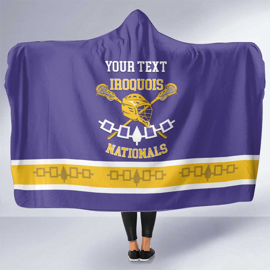 Custom Iroquois Lacrosse Hooded Blanket Haudenosaunee Nationals