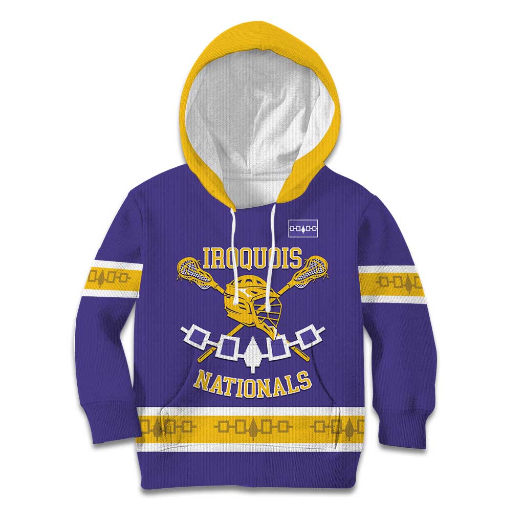 Custom Iroquois Lacrosse Kid Hoodie Haudenosaunee Nationals