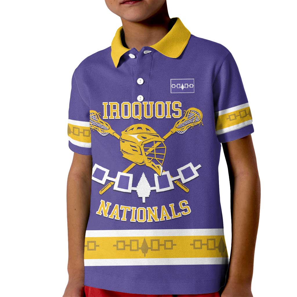 Custom Iroquois Lacrosse Kid Polo Shirt Haudenosaunee Nationals