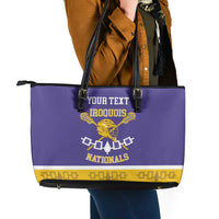 Custom Iroquois Lacrosse Leather Tote Bag Haudenosaunee Nationals