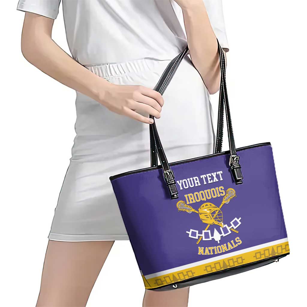 Custom Iroquois Lacrosse Leather Tote Bag Haudenosaunee Nationals