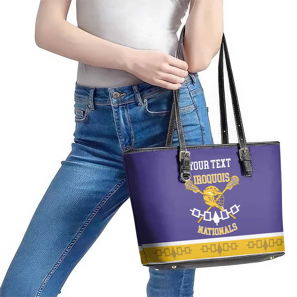 Custom Iroquois Lacrosse Leather Tote Bag Haudenosaunee Nationals