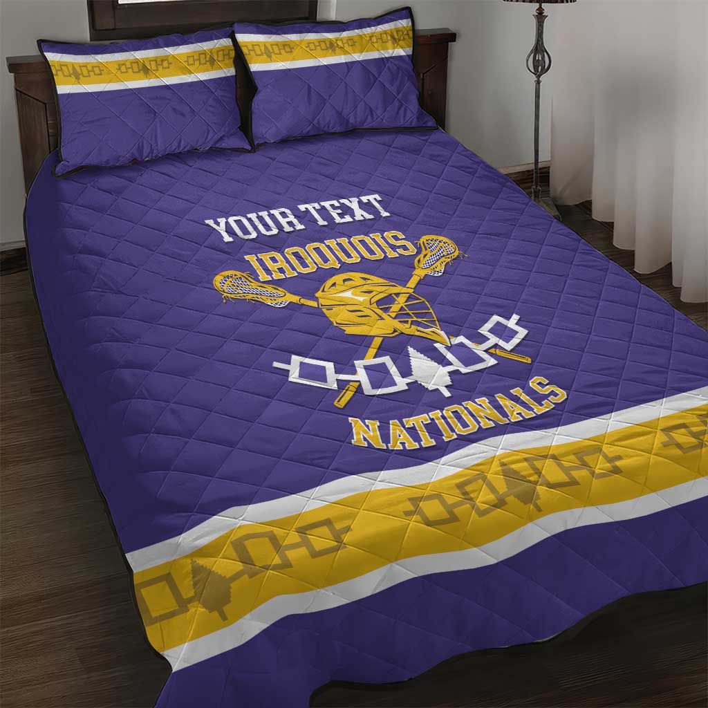Custom Iroquois Lacrosse Quilt Bed Set Haudenosaunee Nationals