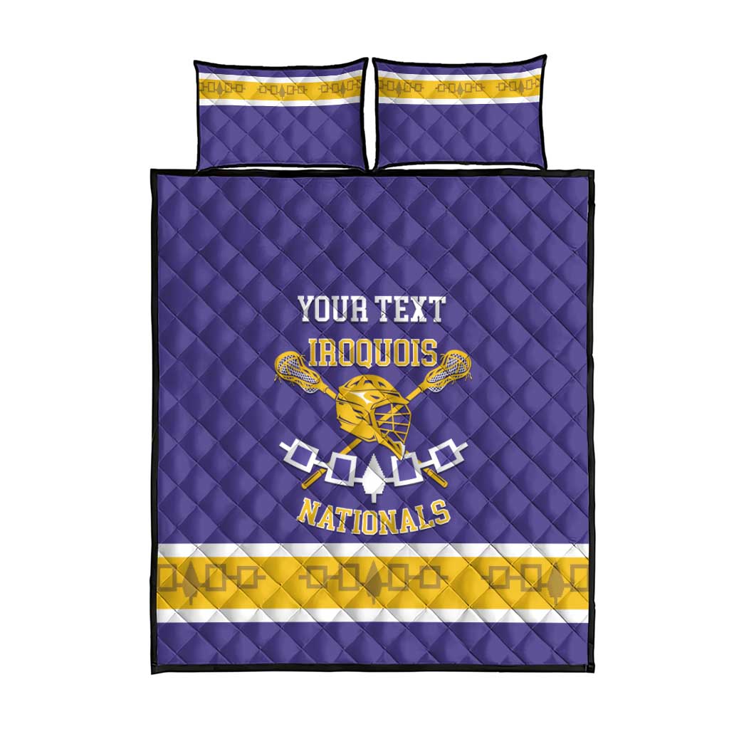Custom Iroquois Lacrosse Quilt Bed Set Haudenosaunee Nationals