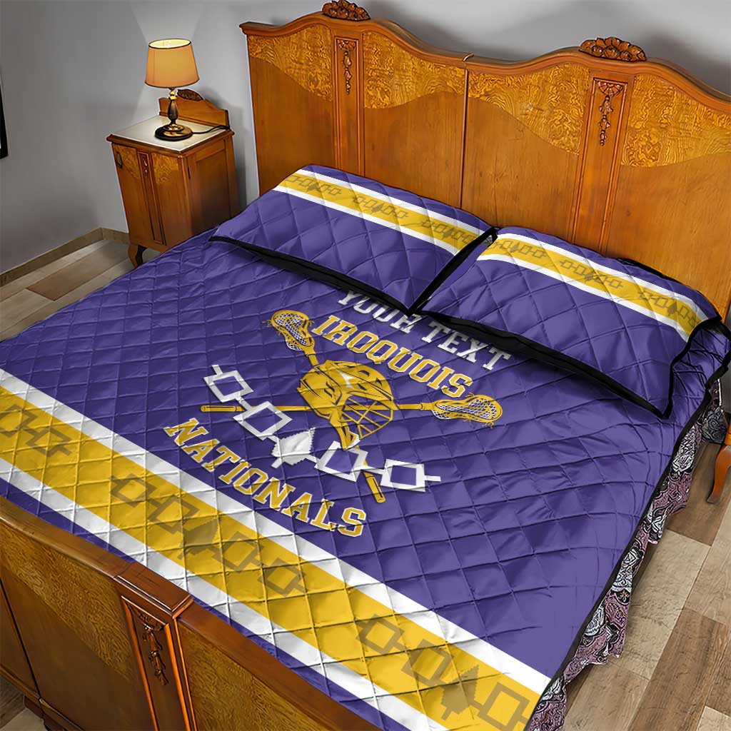 Custom Iroquois Lacrosse Quilt Bed Set Haudenosaunee Nationals