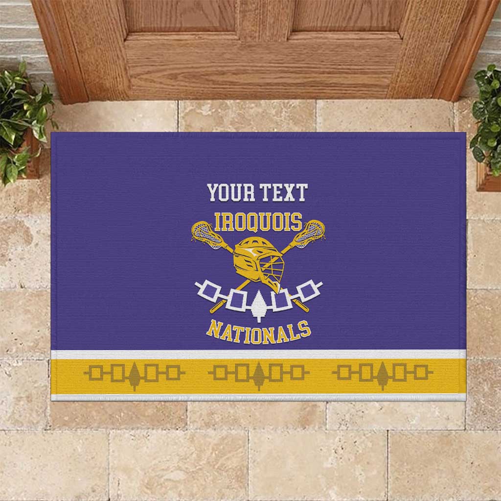 Custom Iroquois Lacrosse Rubber Doormat Haudenosaunee Nationals