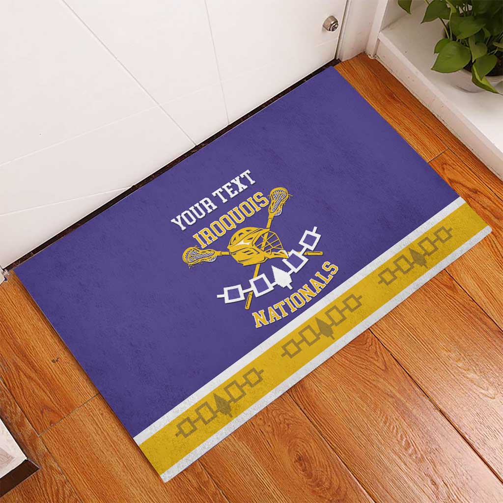 Custom Iroquois Lacrosse Rubber Doormat Haudenosaunee Nationals