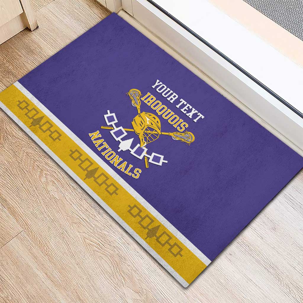 Custom Iroquois Lacrosse Rubber Doormat Haudenosaunee Nationals