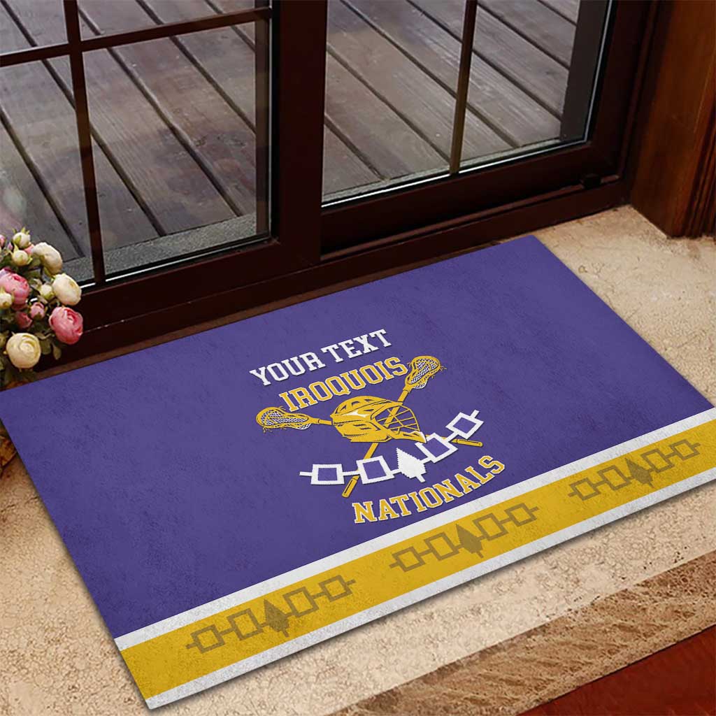 Custom Iroquois Lacrosse Rubber Doormat Haudenosaunee Nationals