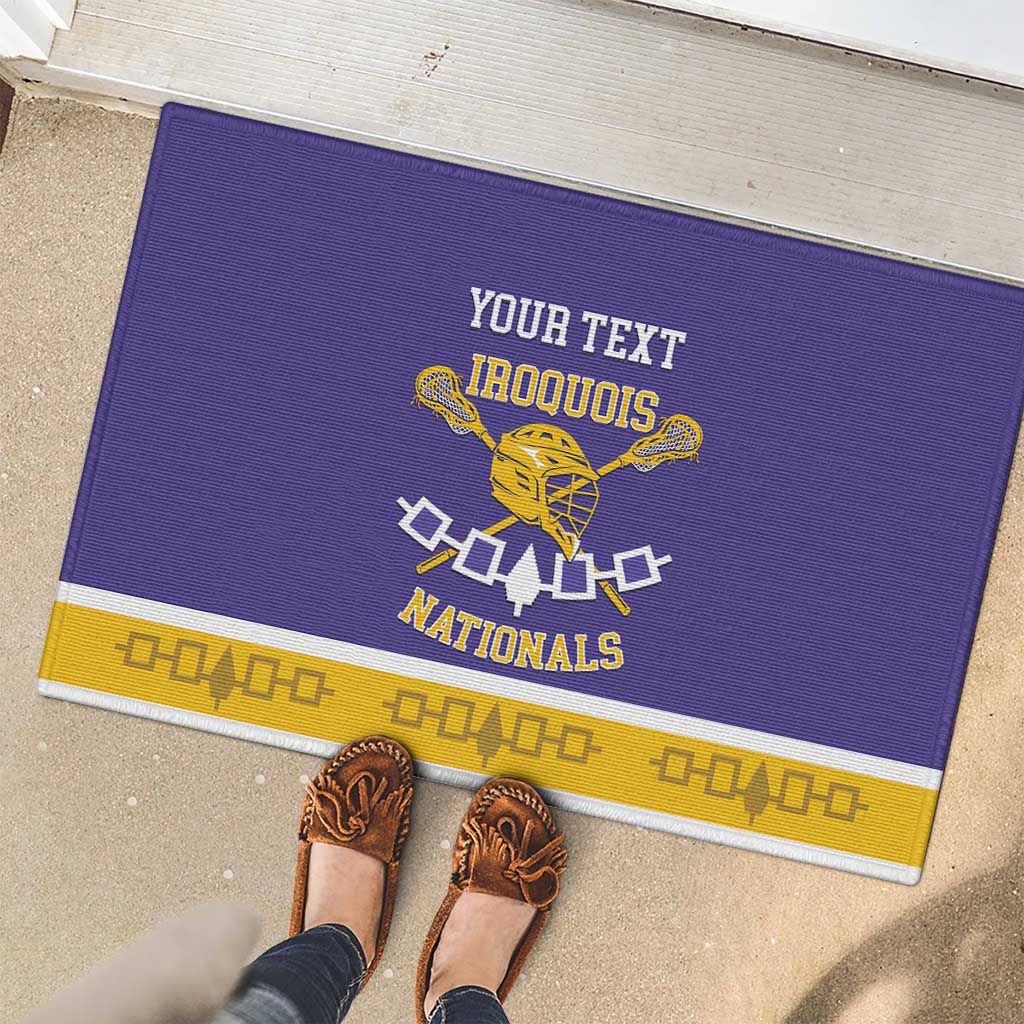 Custom Iroquois Lacrosse Rubber Doormat Haudenosaunee Nationals