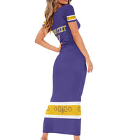 Custom Iroquois Lacrosse Short Sleeve Bodycon Dress Haudenosaunee Nationals