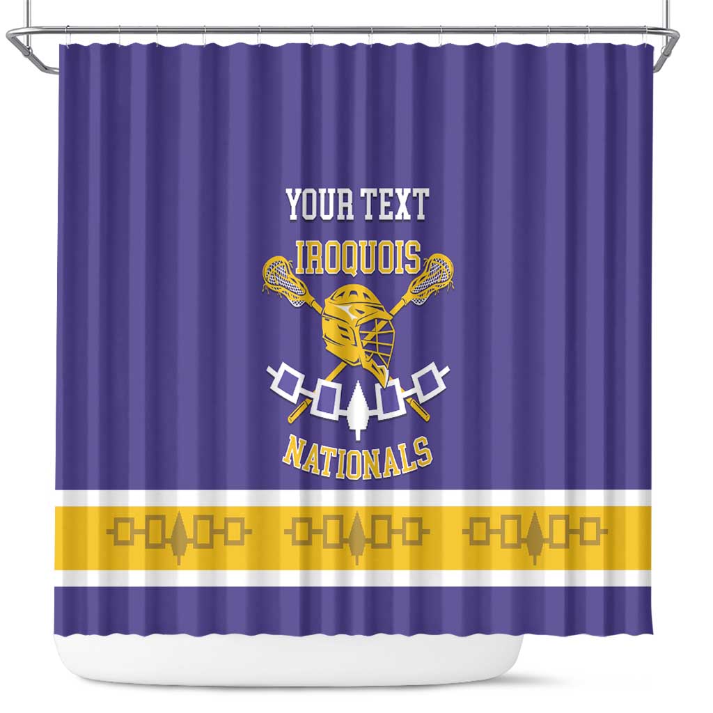 Custom Iroquois Lacrosse Shower Curtain Haudenosaunee Nationals