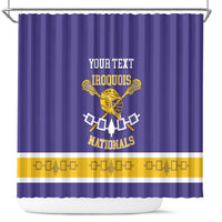 Custom Iroquois Lacrosse Shower Curtain Haudenosaunee Nationals