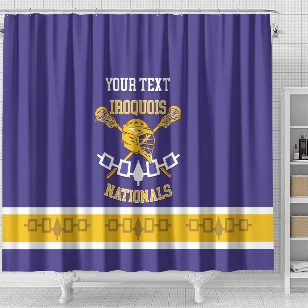 Custom Iroquois Lacrosse Shower Curtain Haudenosaunee Nationals