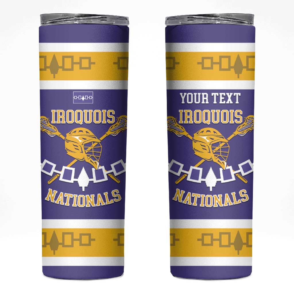 Custom Iroquois Lacrosse Skinny Tumbler Haudenosaunee Nationals