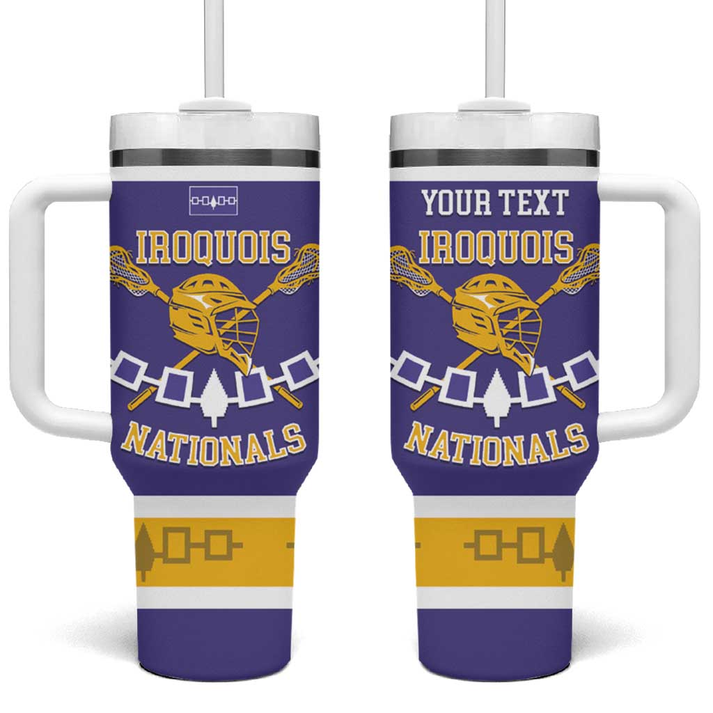 Custom Iroquois Lacrosse Tumbler With Handle Haudenosaunee Nationals