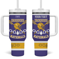 Custom Iroquois Lacrosse Tumbler With Handle Haudenosaunee Nationals
