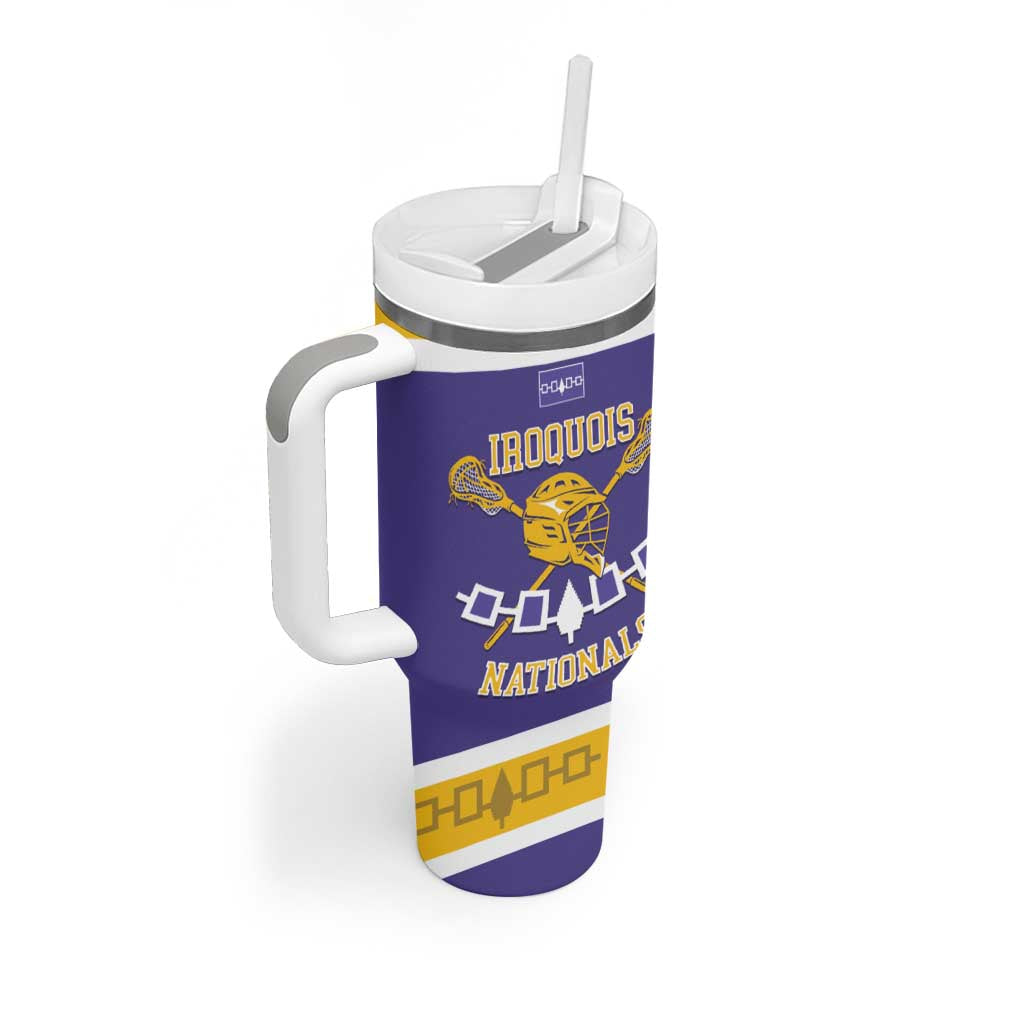 Custom Iroquois Lacrosse Tumbler With Handle Haudenosaunee Nationals