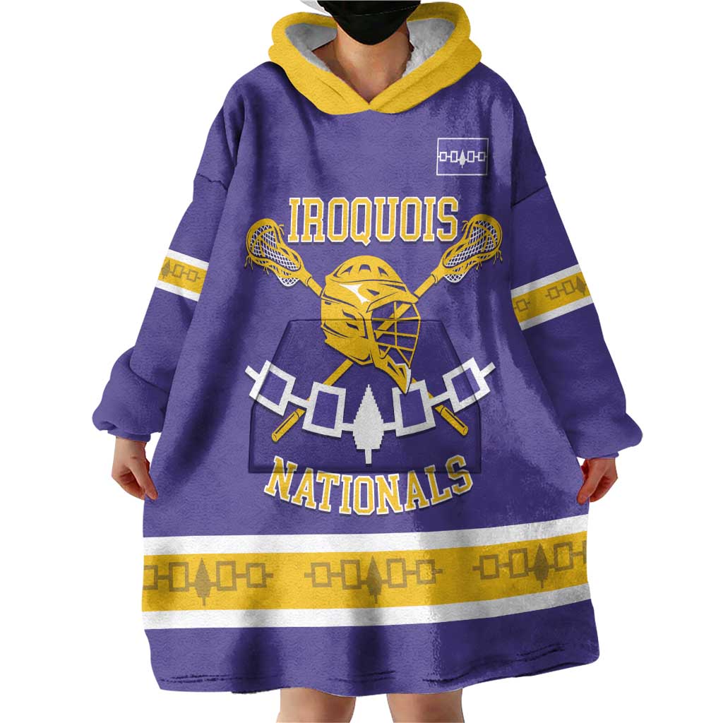 Custom Iroquois Lacrosse Wearable Blanket Hoodie Haudenosaunee Nationals