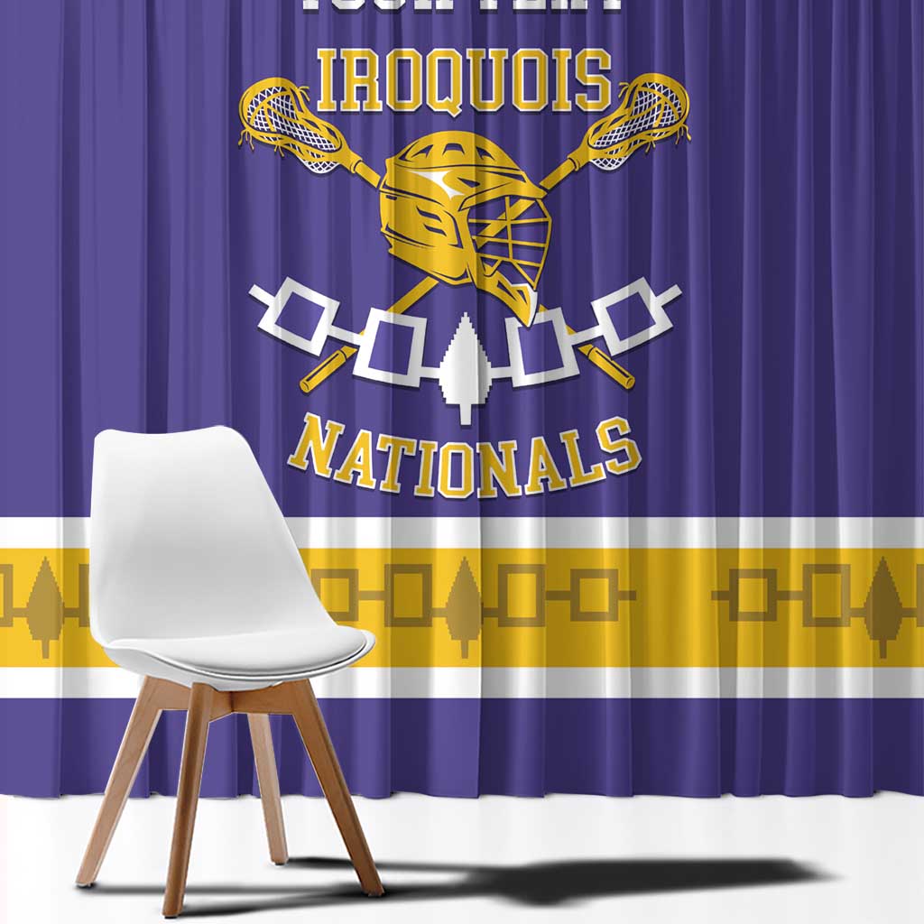 Custom Iroquois Lacrosse Window Curtain Haudenosaunee Nationals
