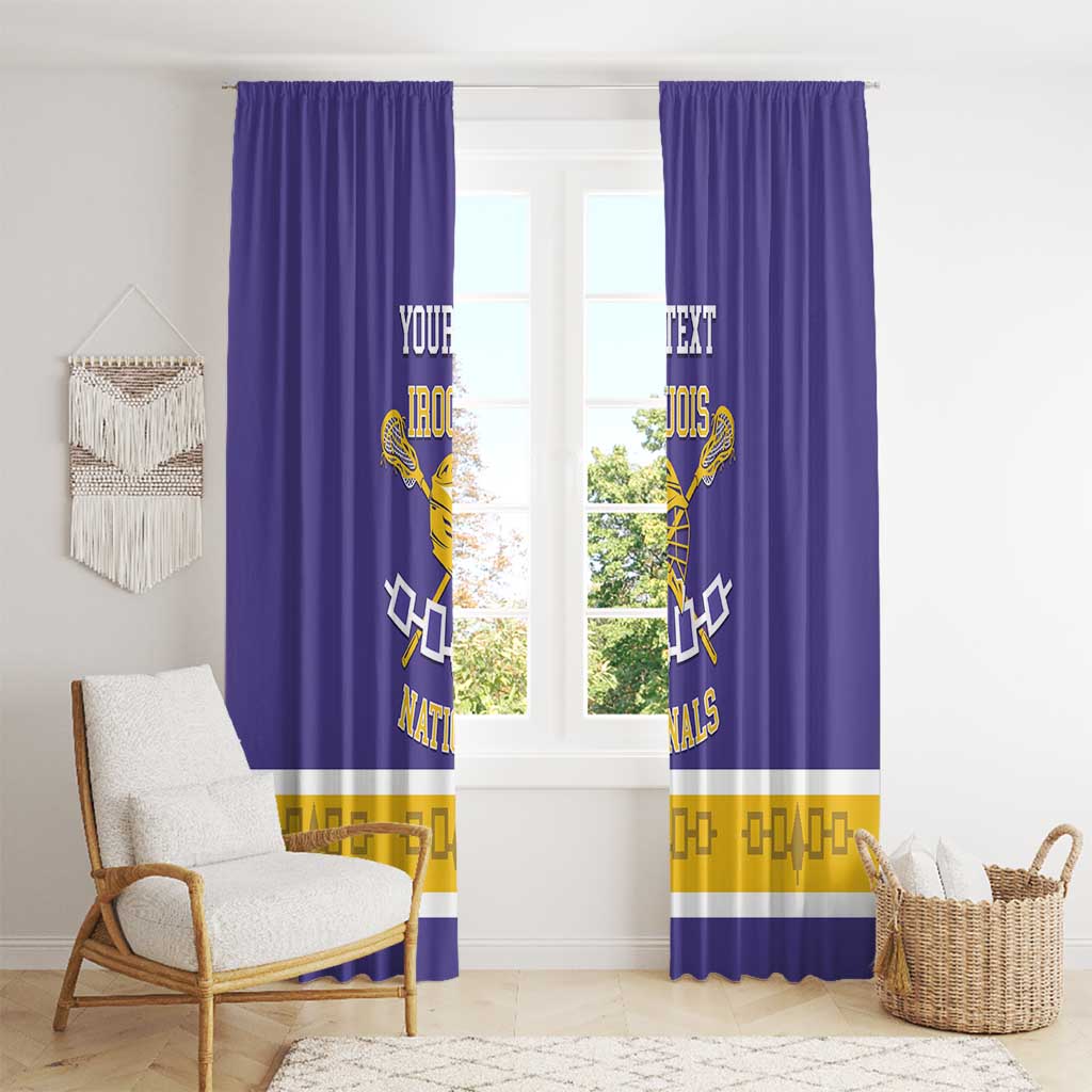 Custom Iroquois Lacrosse Window Curtain Haudenosaunee Nationals