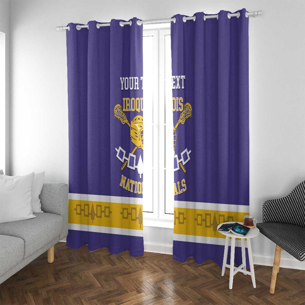 Custom Iroquois Lacrosse Window Curtain Haudenosaunee Nationals
