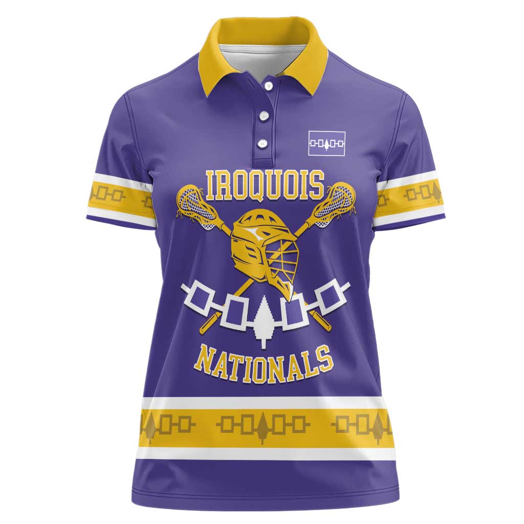Custom Iroquois Lacrosse Women Polo Shirt Haudenosaunee Nationals