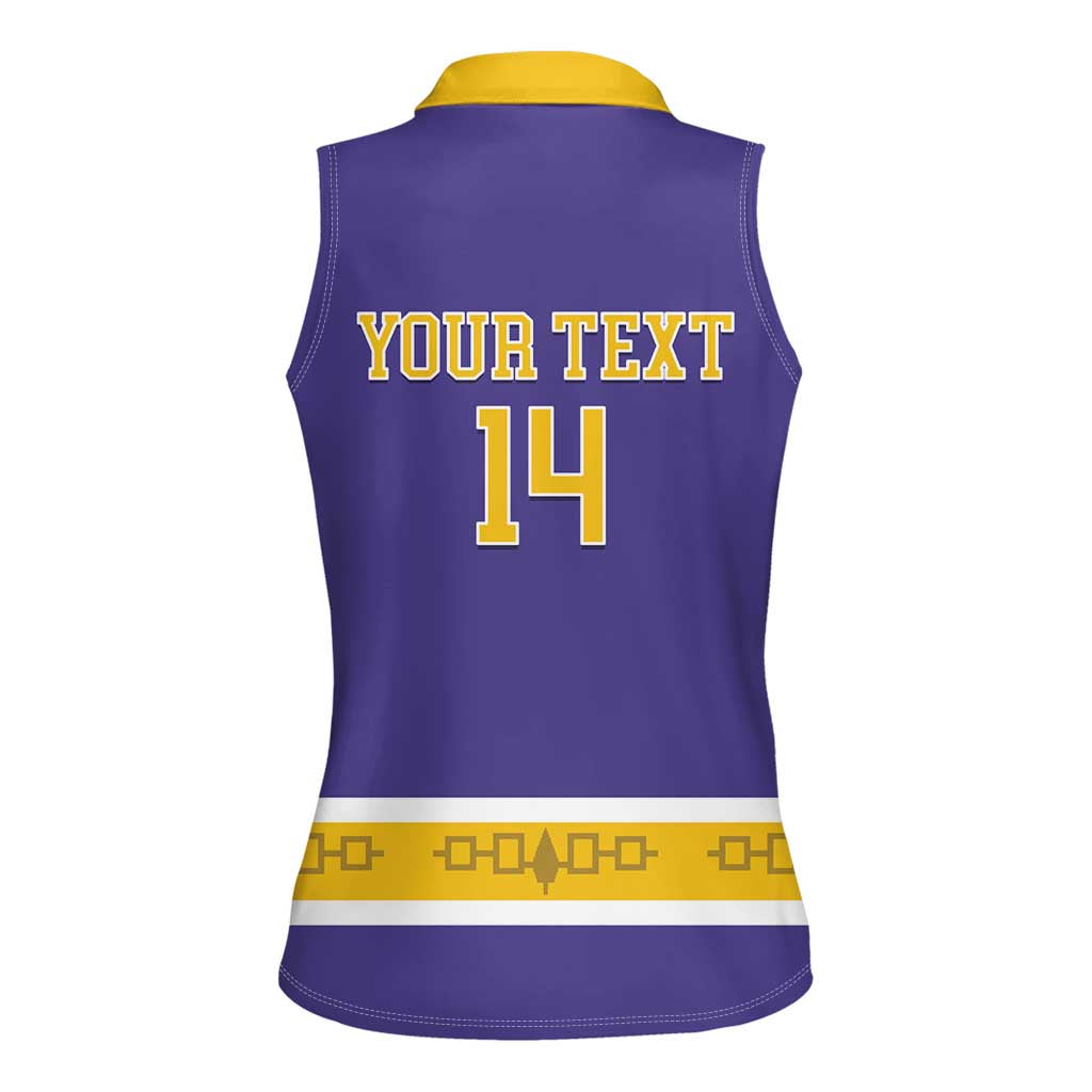 Custom Iroquois Lacrosse Women Sleeveless Polo Shirt Haudenosaunee Nationals