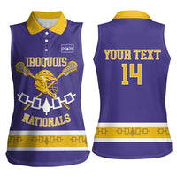 Custom Iroquois Lacrosse Women Sleeveless Polo Shirt Haudenosaunee Nationals