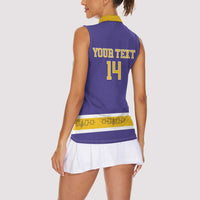 Custom Iroquois Lacrosse Women Sleeveless Polo Shirt Haudenosaunee Nationals