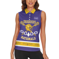 Custom Iroquois Lacrosse Women Sleeveless Polo Shirt Haudenosaunee Nationals