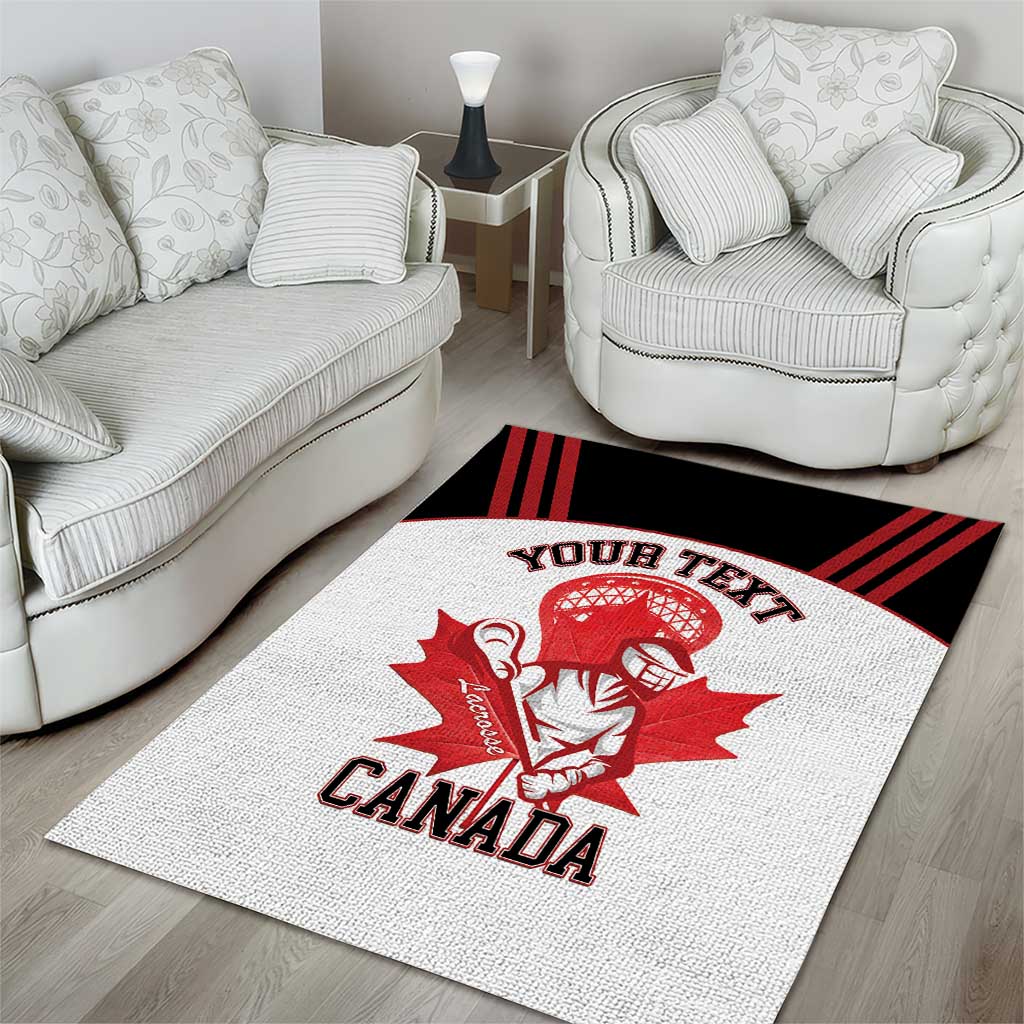 Custom Canada Lacrosse Area Rug Go Champions Maple Leaf