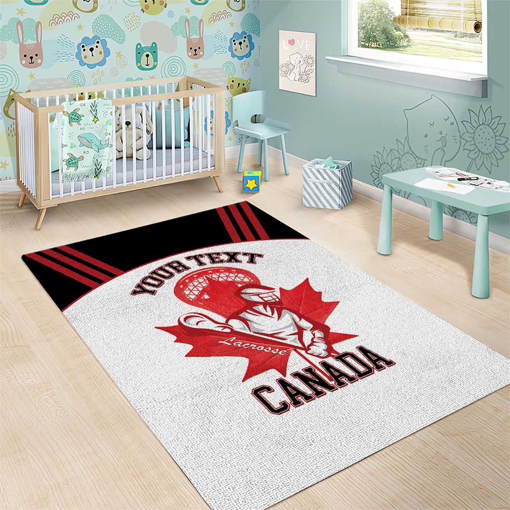 Custom Canada Lacrosse Area Rug Go Champions Maple Leaf
