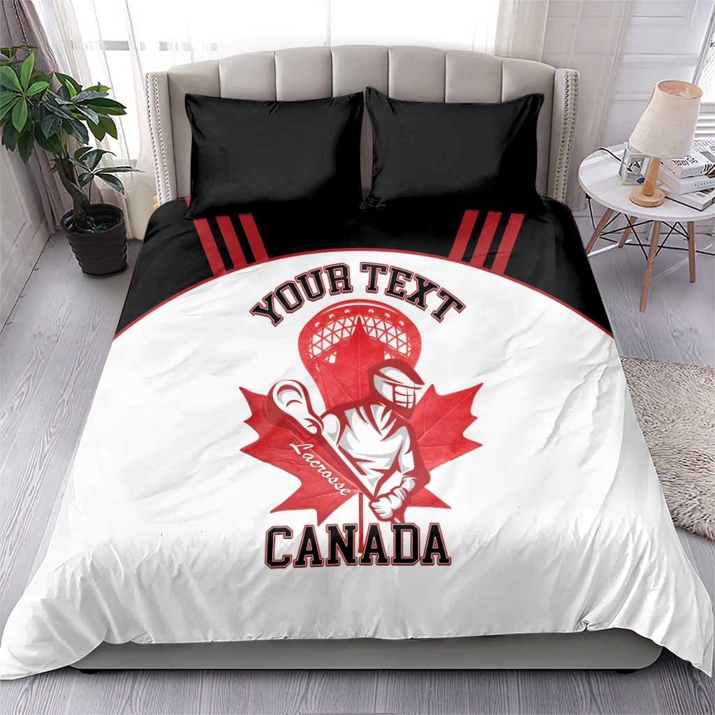 Custom Canada Lacrosse Bedding Set Go Champions Maple Leaf