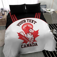 Custom Canada Lacrosse Bedding Set Go Champions Maple Leaf