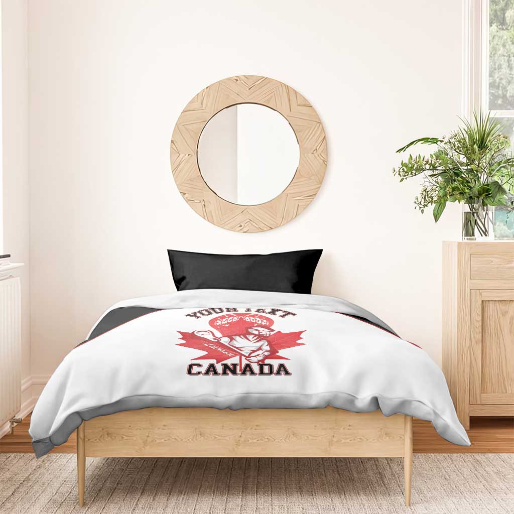Custom Canada Lacrosse Bedding Set Go Champions Maple Leaf