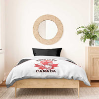 Custom Canada Lacrosse Bedding Set Go Champions Maple Leaf