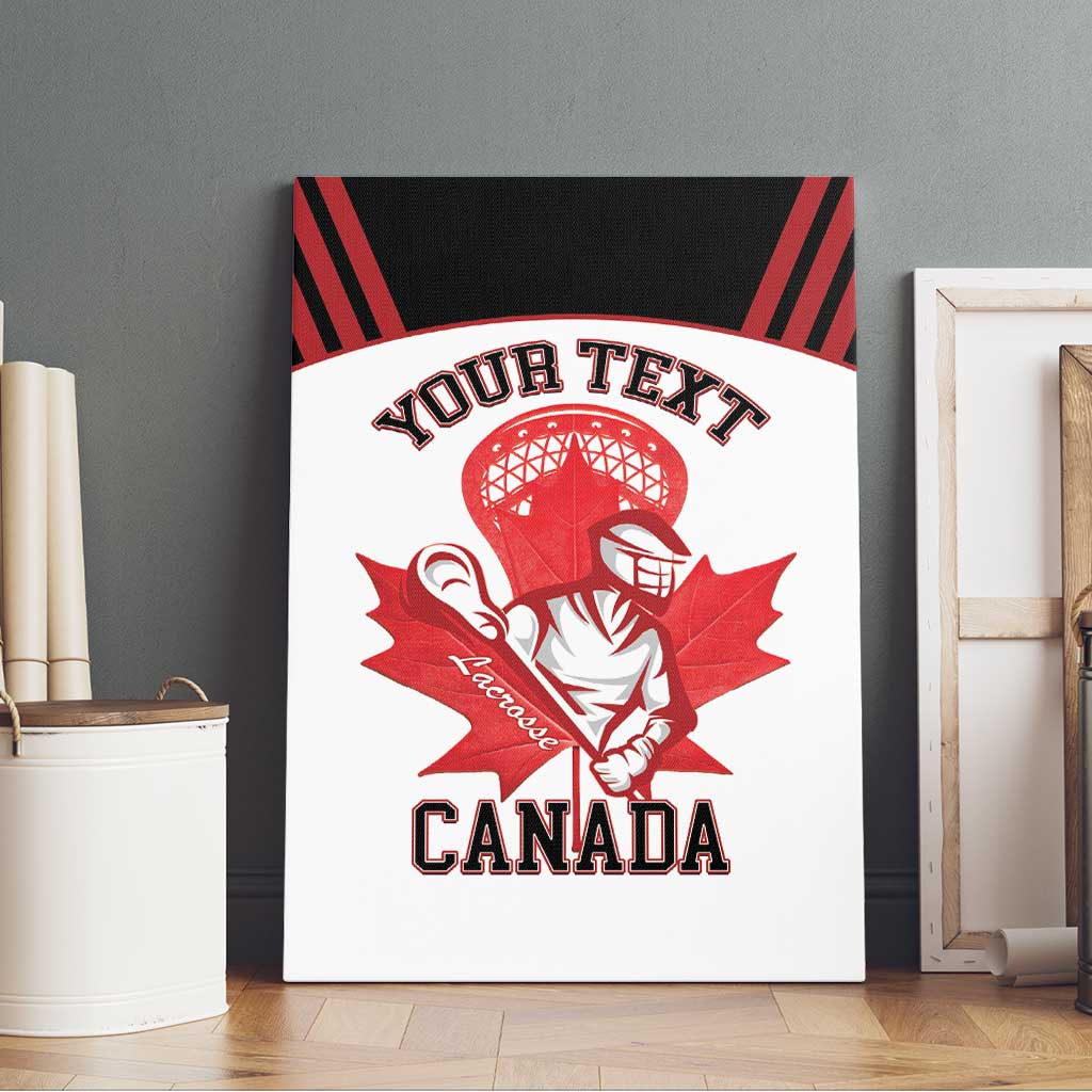 Custom Canada Lacrosse Canvas Wall Art Go Champions Maple Leaf