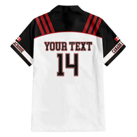 Custom Canada Lacrosse Family Matching Off The Shoulder Long Sleeve Dress and Hawaiian Shirt Go Champions Maple Leaf