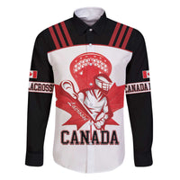 Custom Canada Lacrosse Family Matching Off The Shoulder Long Sleeve Dress and Hawaiian Shirt Go Champions Maple Leaf